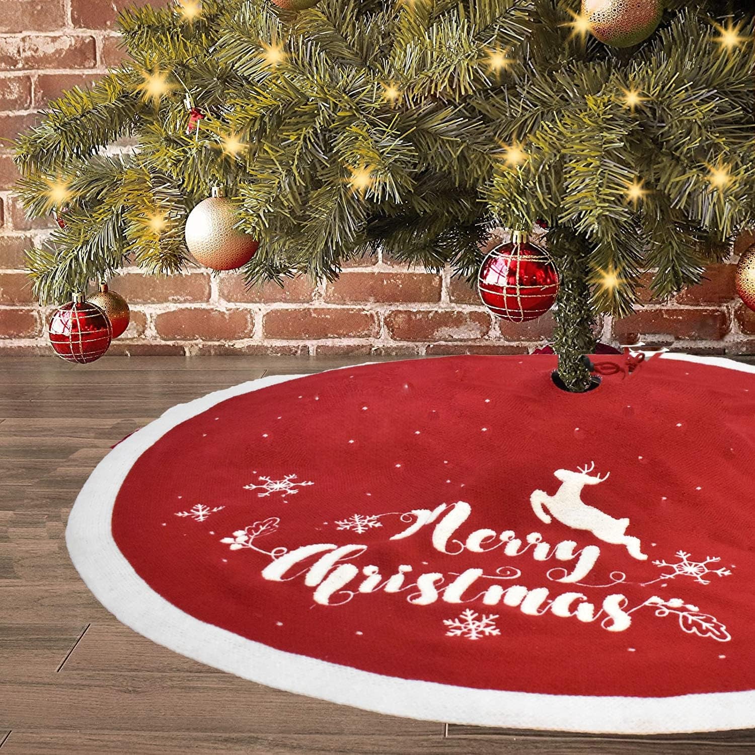 Christmas Tree Skirt Christmas Tree Skirt 48 Inches Tree Skirt Christmas Tree Skirt Red Christmas Decorations
